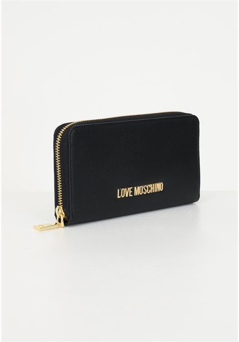 Black women's wallet with metallic logo LOVE MOSCHINO | JC5700PP1LLD0000